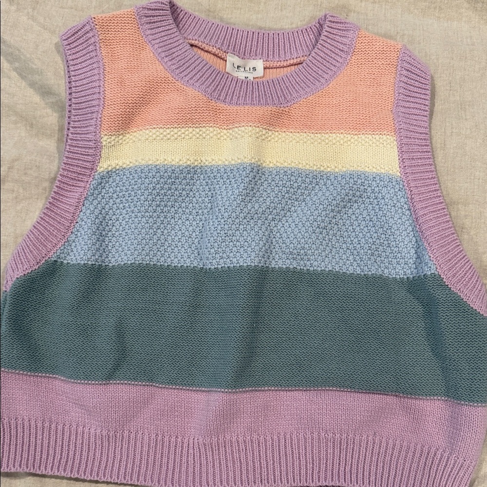 Colorful Striped Knit Sweater Top